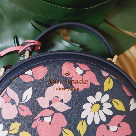 New Kate Spade Traveler Road Trip Floral Print Crossbody Blue Multi - Picture 3 of 5